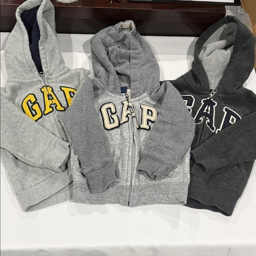 GAP Kids Trio Gray and Dark Gray Hoodies